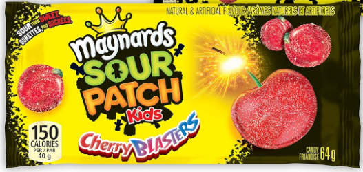 Sour Patch Kids Maynards Sour Cherry Blasters